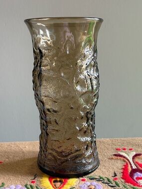 🌿 Pro Florist Pick! Vintage E.O. Brody Smoky Topaz Vase - Cleveland Ohio MCM